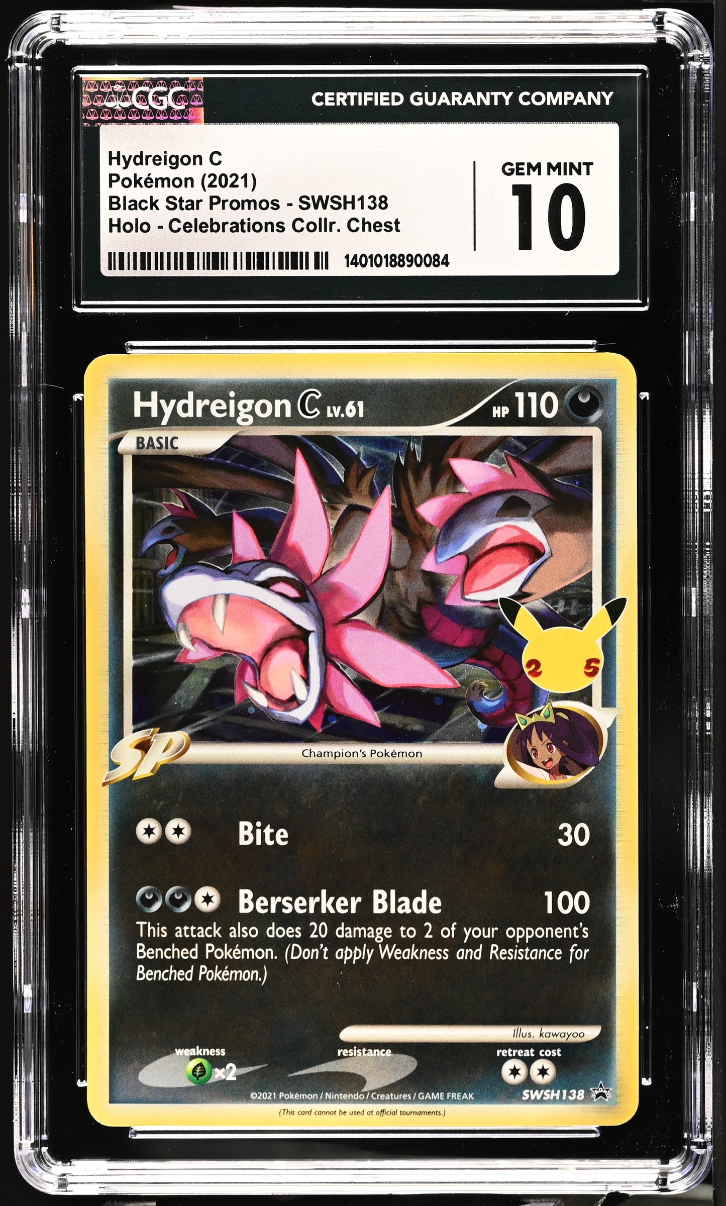 2021 Black Star Promos Hydreigon C #SWSH138 CGC 10