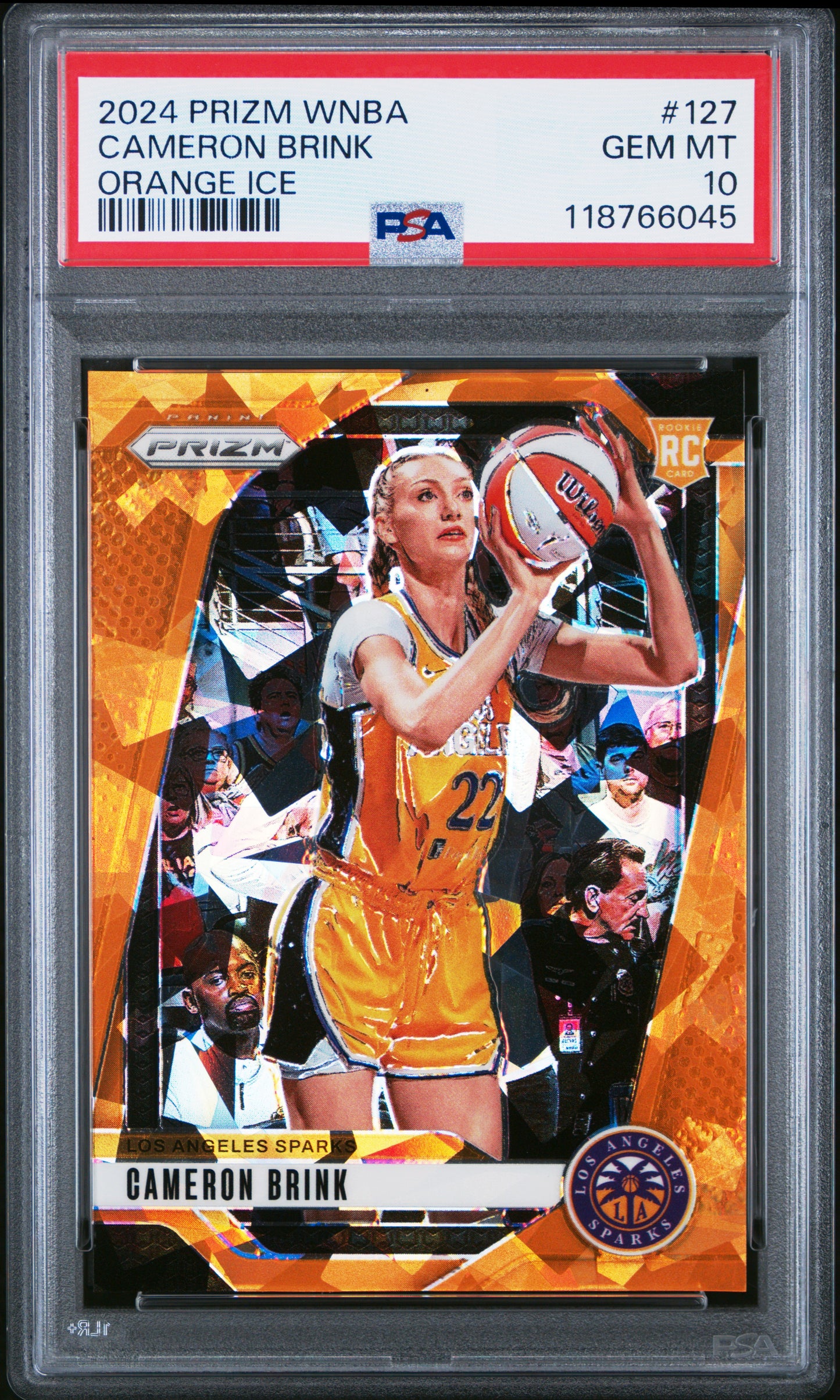 2024 Panini Prizm Wnba Orange Ice Cameron Brink #127 PSA 10