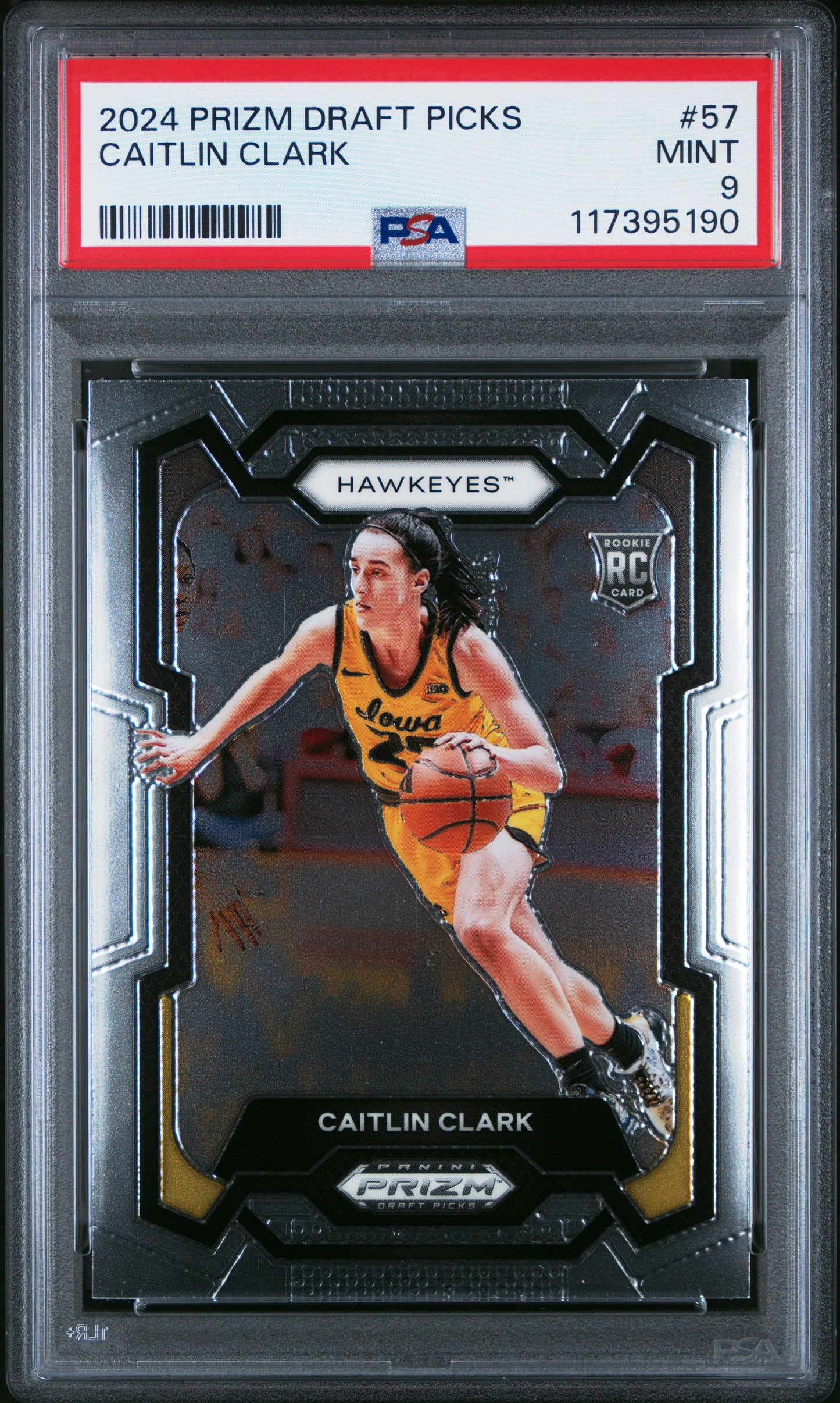 2024 Panini Prizm Draft Picks Caitlin Clark #57 PSA 9