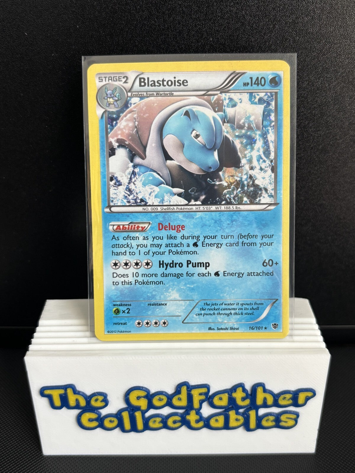 Pokemon TCG Blastoise 16/101 Holo Plasma Blast Black & White Vintage