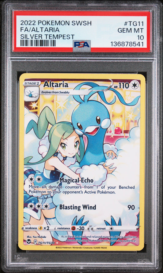 2022 Pokemon Sword & Shield Silver Tempest Fa altaria #TG11 PSA 10