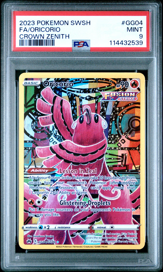 2023 Pokemon Sword And Shield Crown Zenith Fa Oricorio #GG04 PSA 9