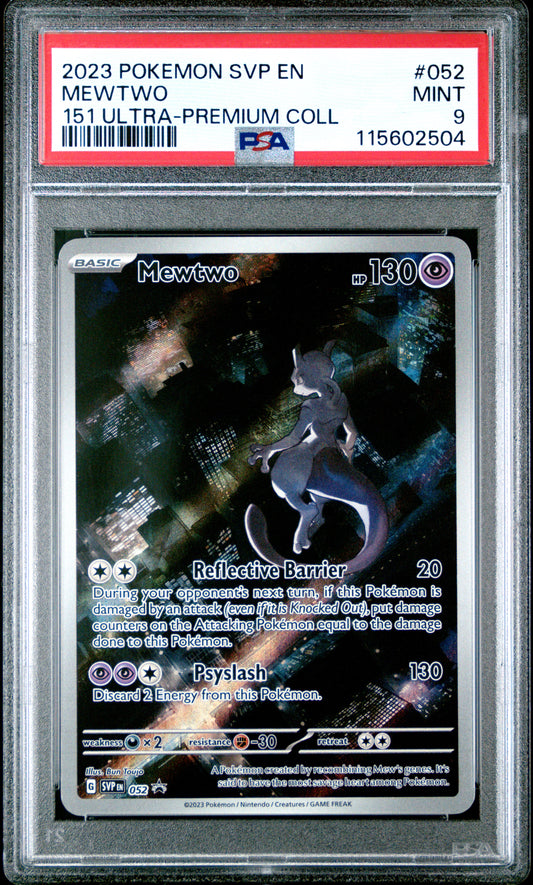 2023 Pokemon Svp En-Sv Black Star Promo 151 Ultra-Premium Coll Mewtwo #052 PSA 9