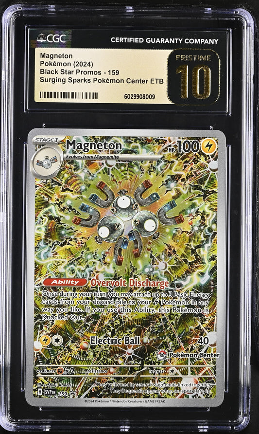 2024 Black Star Promos Surging Sparks Pokémon Center ETB Magneton #159 CGC Pristine 10