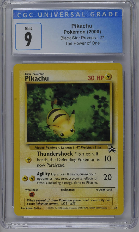 2000 Black Star Promos The Power of One Pikachu #27 CGC 9