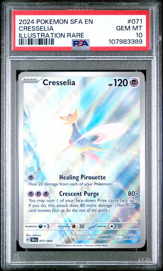 2024 Pokemon Sfa En-Shrouded Fable Illustration Rare Cresselia #071 PSA 10