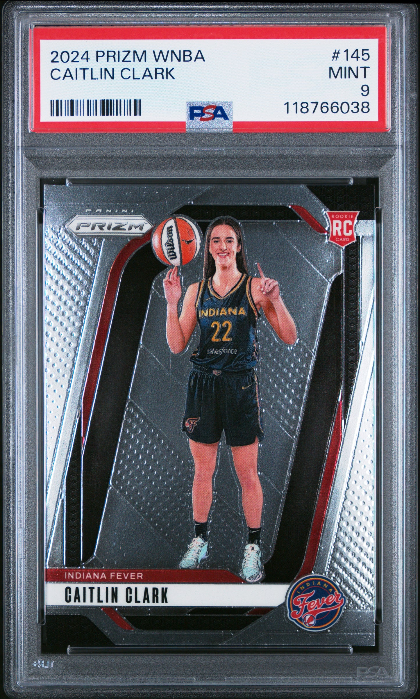 2024 Panini Prizm Wnba Caitlin Clark #145 PSA 9