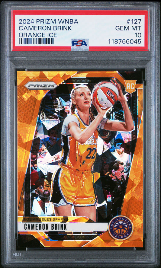 2024 Panini Prizm Wnba Orange Ice Cameron Brink #127 PSA 10
