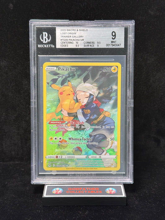2022 Pokemon Sword and Shield Lost Origin Trainer Gallery Pikachu #TG05 BGS 9