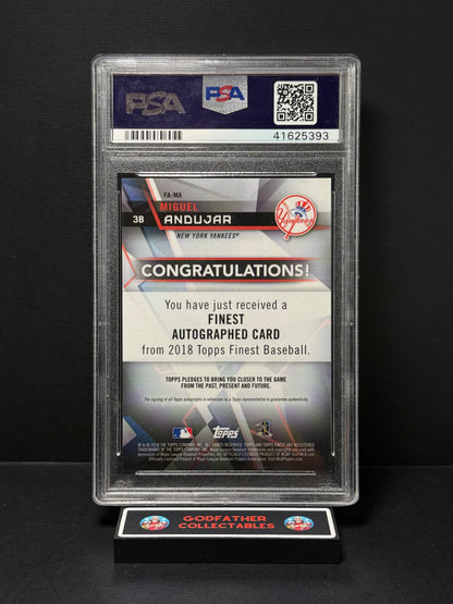 2018 Finest Autographs Miguel Andujar #FA-MA PSA 10 (Scratches on Slab)