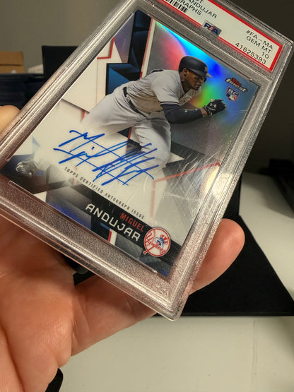 2018 Finest Autographs Miguel Andujar #FA-MA PSA 10 (Scratches on Slab)