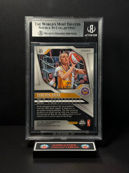 2024 Panini Prizm WNBA Prizms Orange Ice Cameron Brink #127 BGS 8