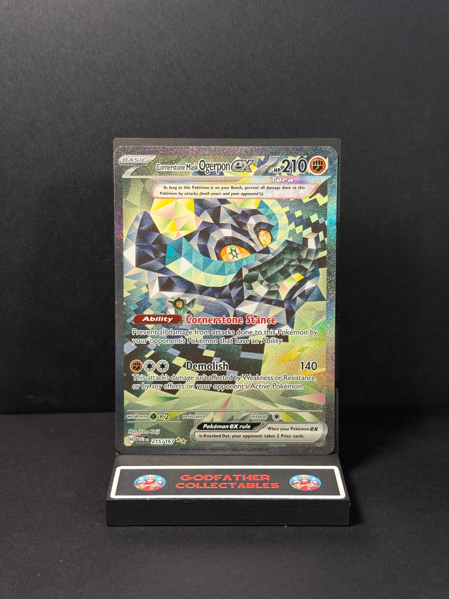 Pokémon Twilight Masquerade SIR Cornerstone Mask Ogerpon ex #215