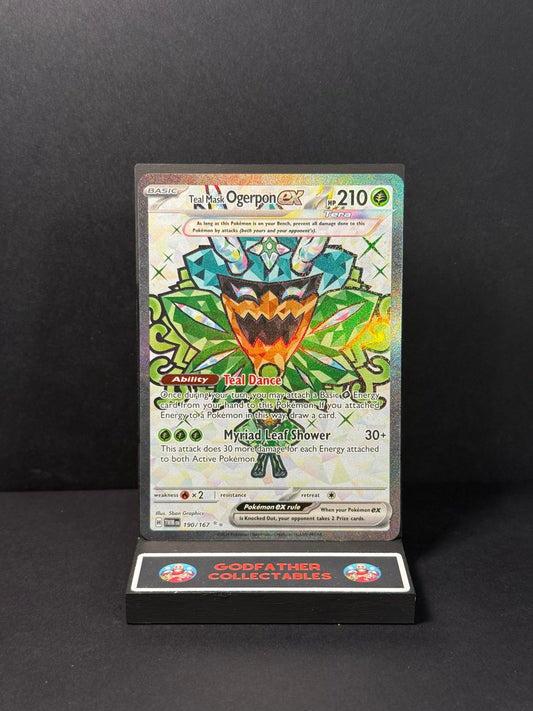 Pokémon Twilight Masquerade Ultra Rare Teal Mask Ogerpon ex #190
