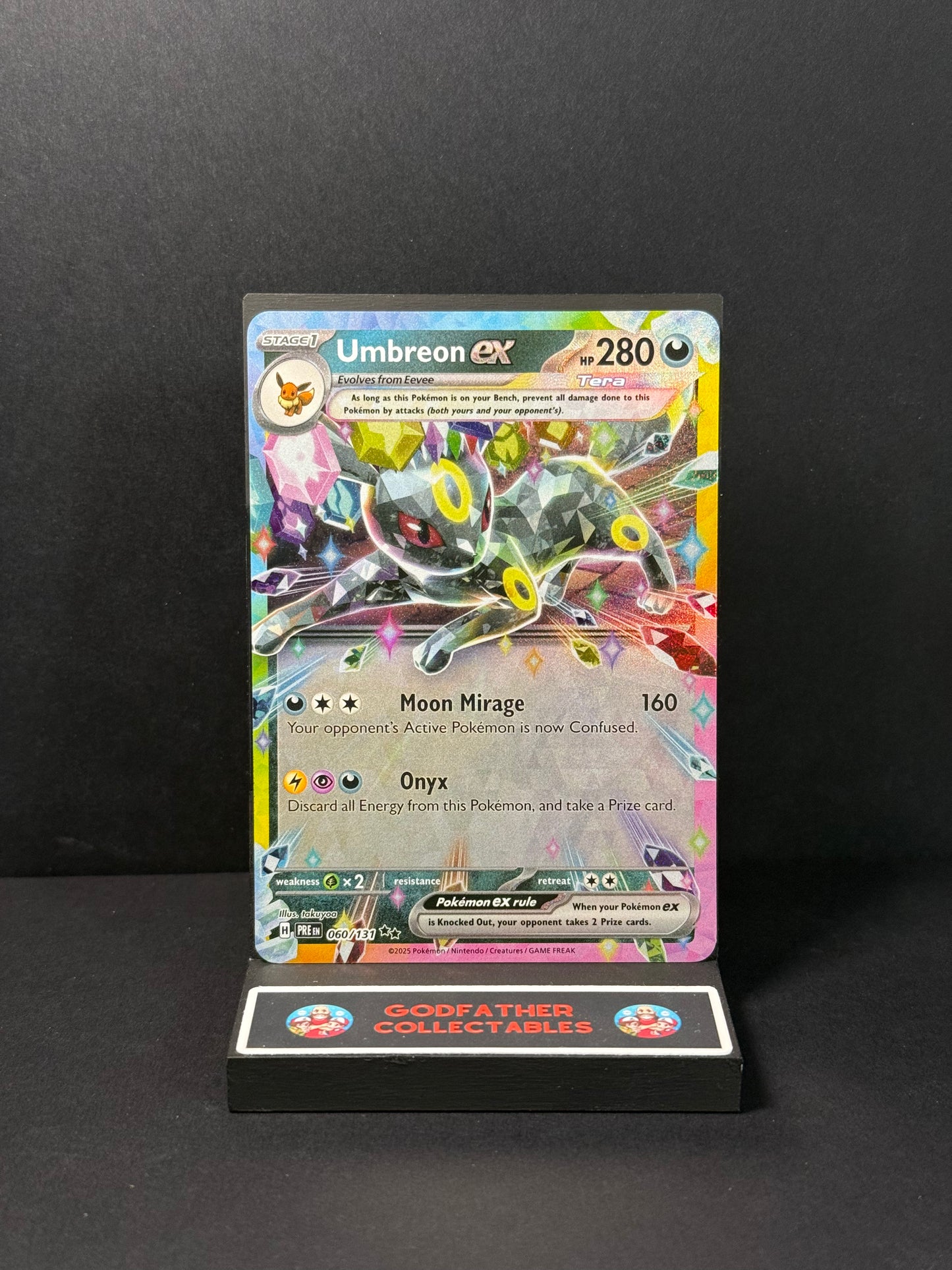 Pokémon Prismatic Evolutions Double Rare Umbreon ex #060