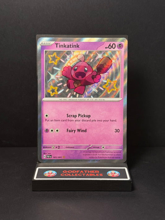 Pokémon Paldean Fates Ultra Rare Tinkatink #165