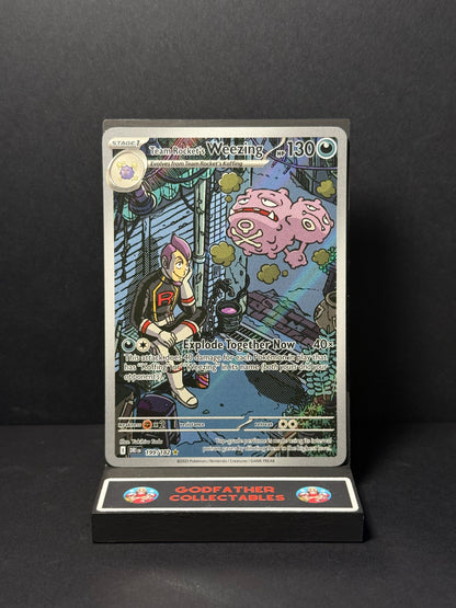 Pokémon Destined Rivals Illustration Rare Team Rocket's Weezing #199
