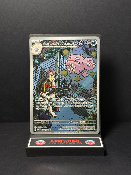Pokémon Destined Rivals Illustration Rare Team Rocket's Weezing #199