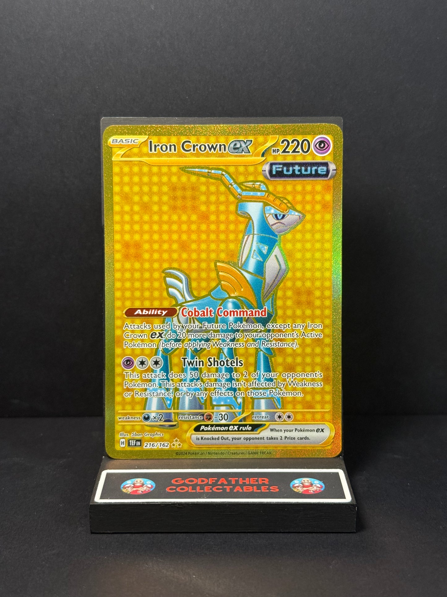 Pokémon Temporal Forces Hyper Rare Iron Crown ex #216