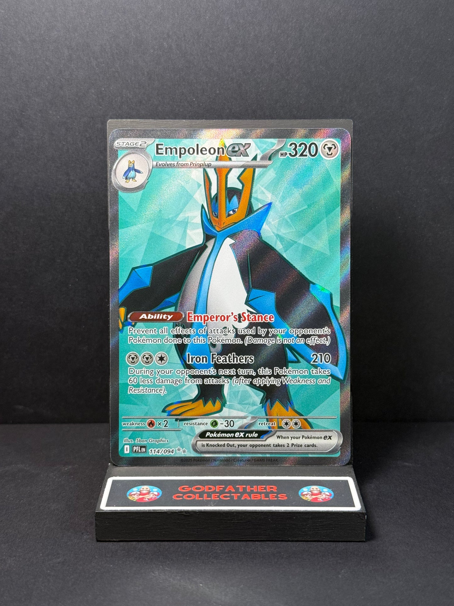Pokémon Illustration Rare Phantasmal Flames Empoleon ex #114