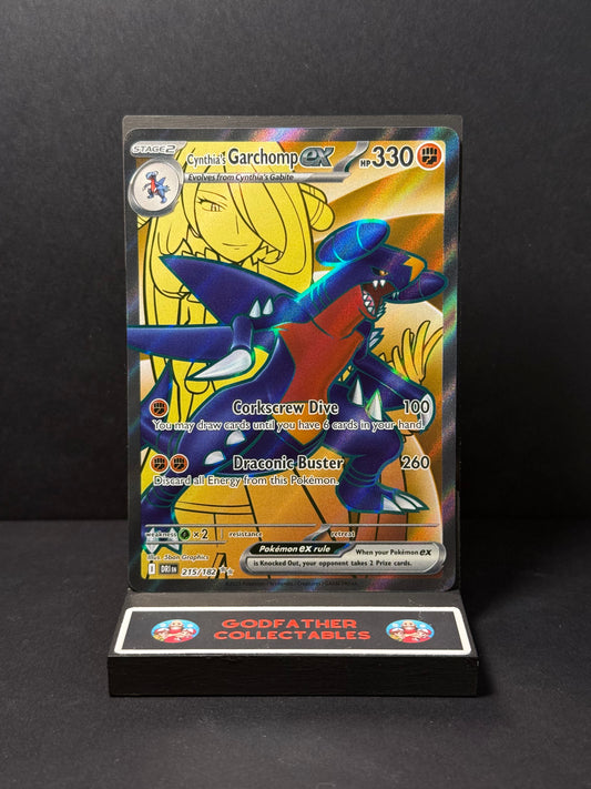 Pokémon Destined Rivals Ultra Rare Cynthia's Garchomp ex #215