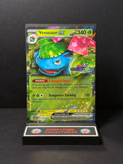 Pokémon Stellar Crown Double Rare Stamped Venusaur ex #001