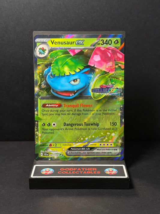 Pokémon Stellar Crown Double Rare Stamped Venusaur ex #001