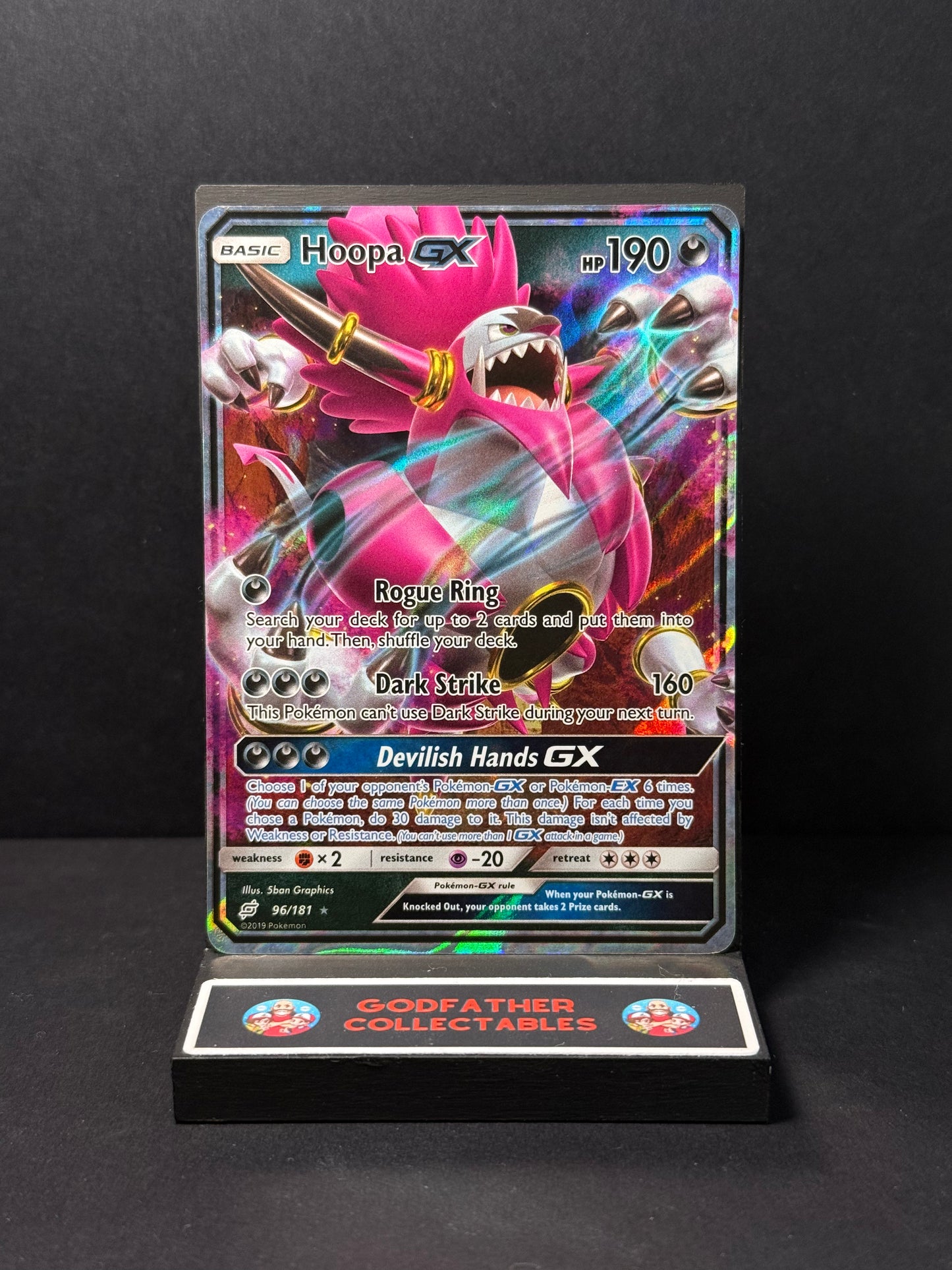 Pokémon Team Up Ultra Rare Hoopa GX #96 LP