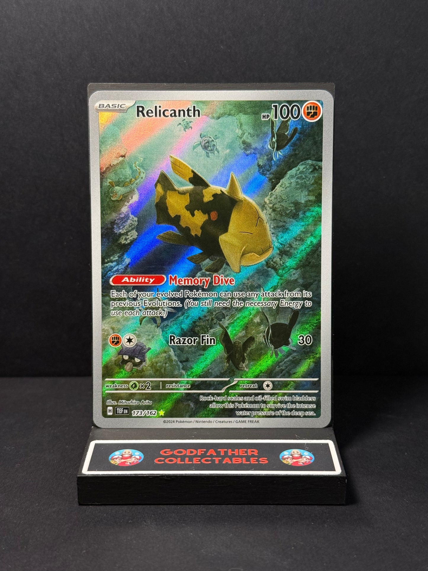 Pokémon Temporal Forces Illustration Rare Relicanth #173