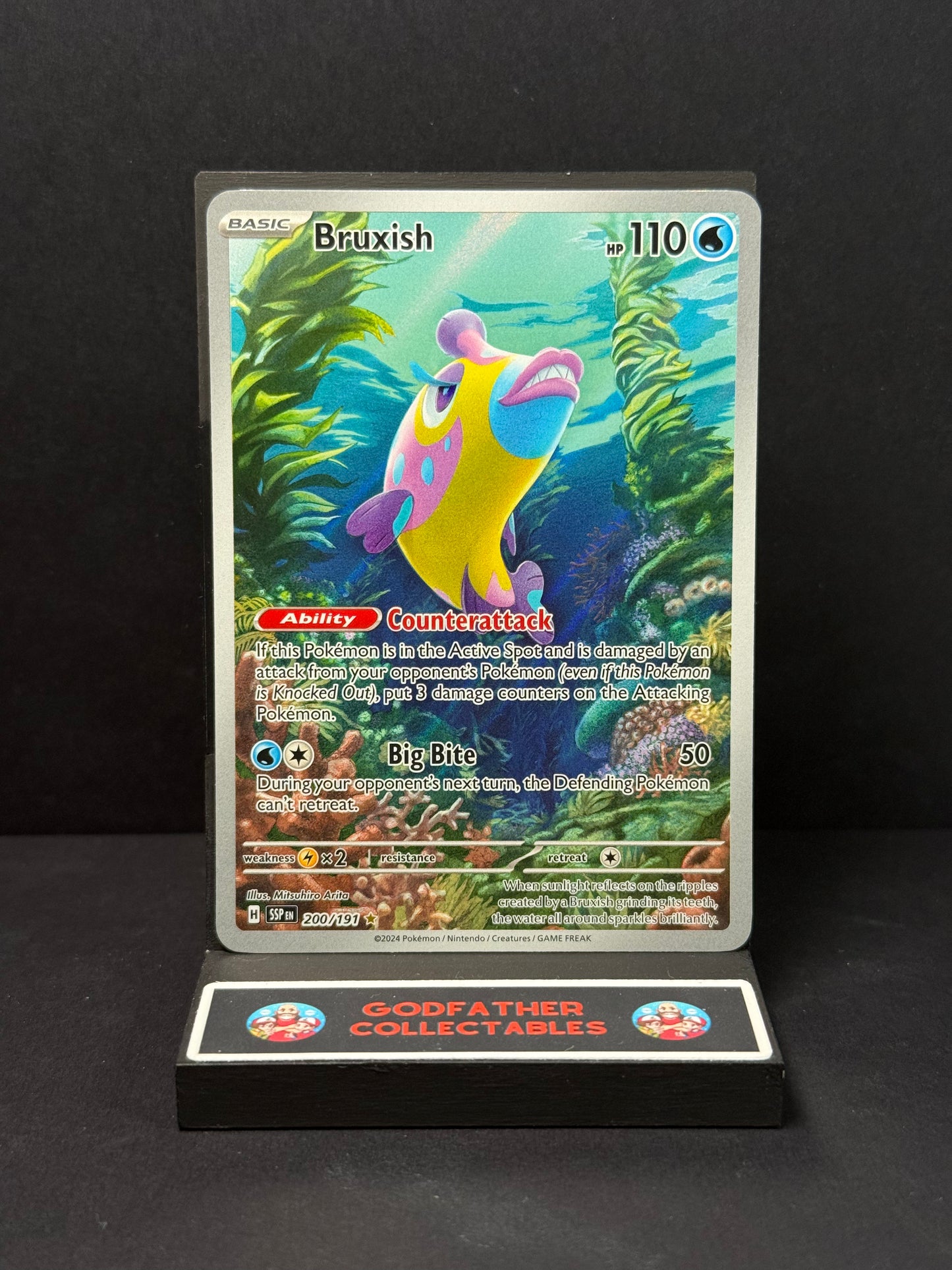 Pokémon Surging Sparks Illustration Rare Bruxish #200