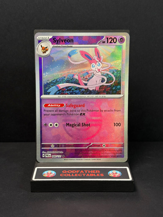 Pokémon Prismatic Evolutions Master Ball Pattern Rare Sylveon #040