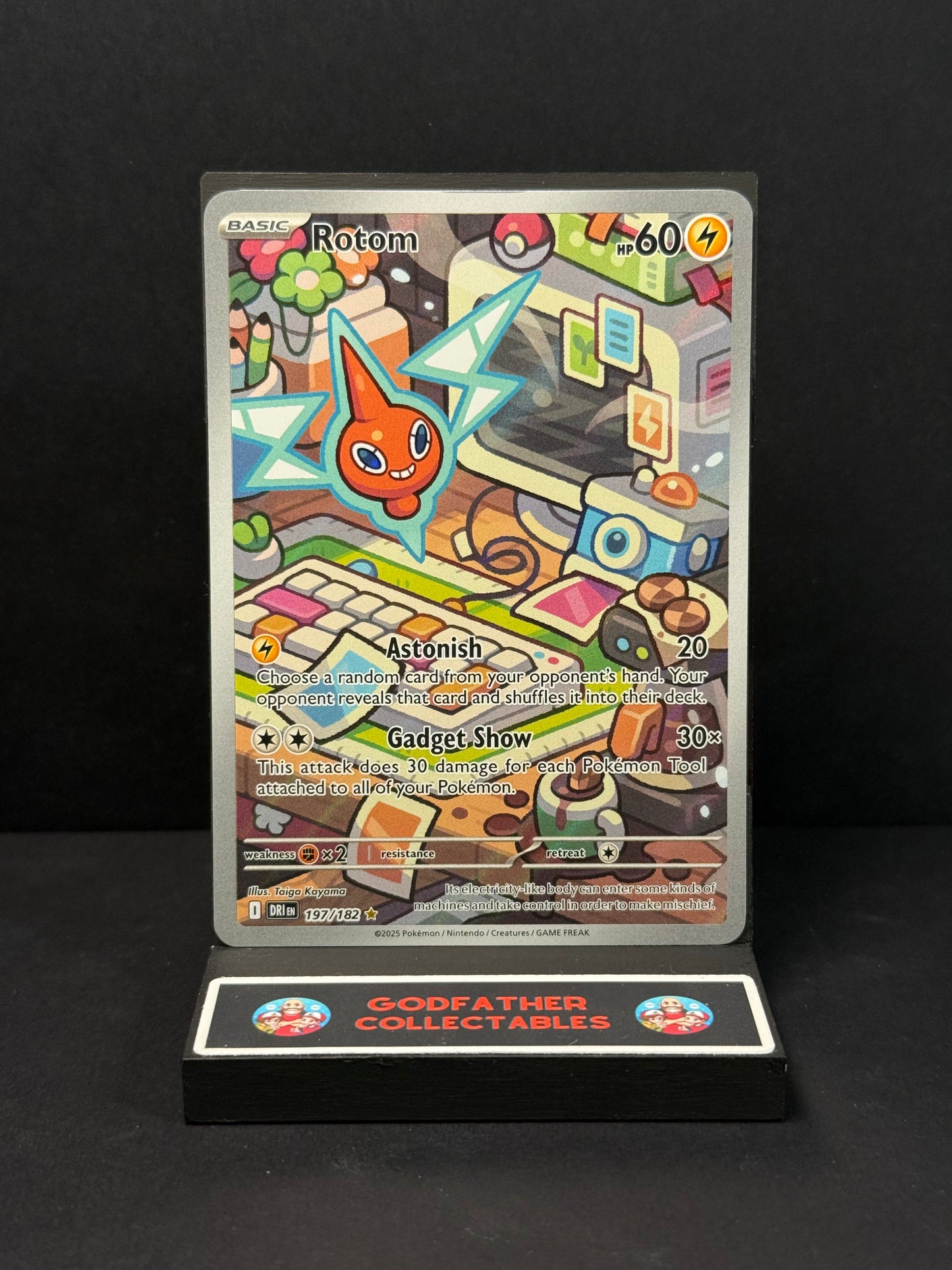 Pokémon Destined Rivals Illustration Rare Rotom #197