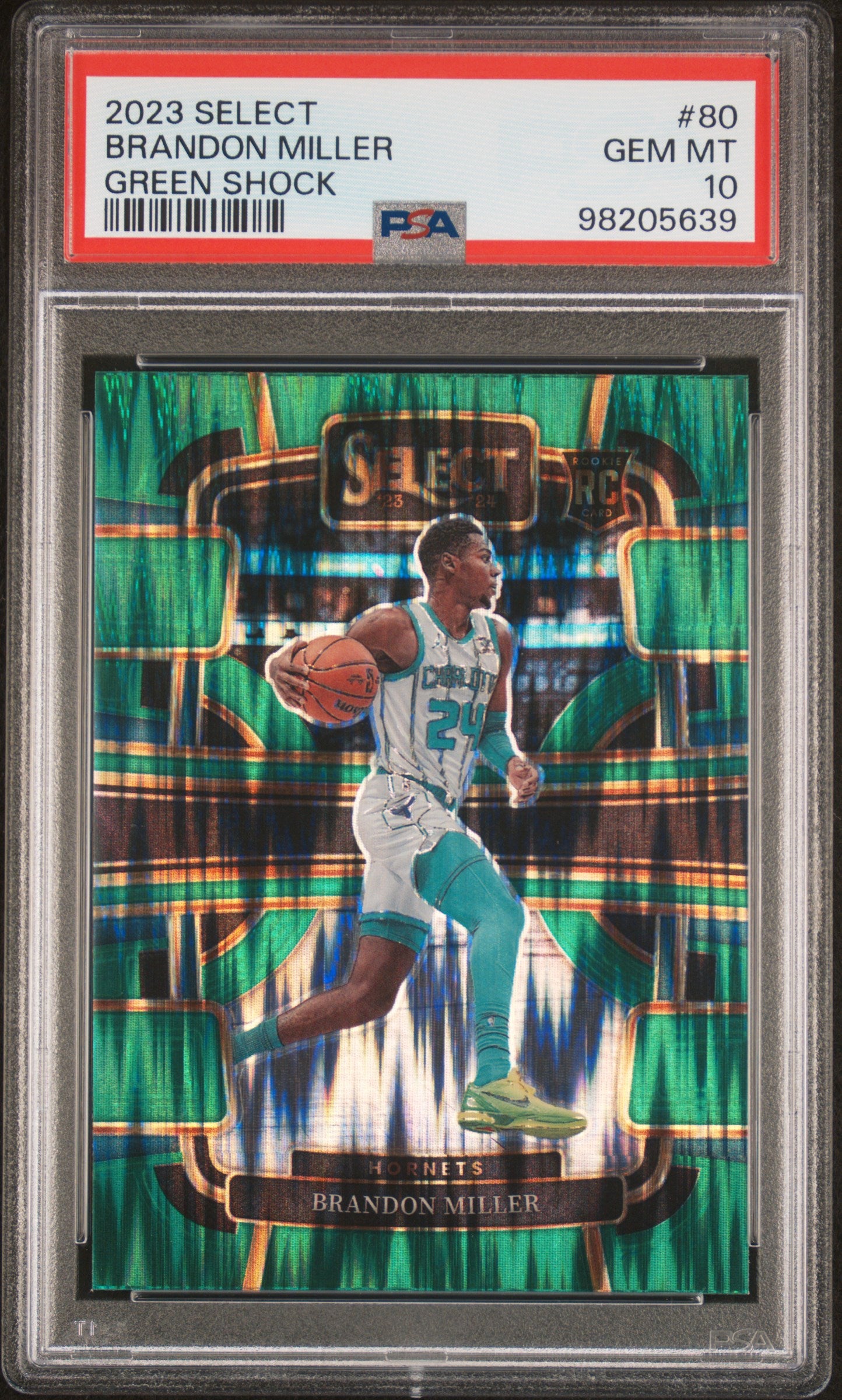 2023 Panini Select Green Shock Brandon Miller #80