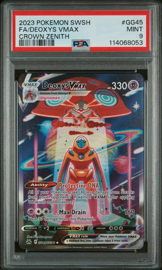 2023 Pokemon Sword And Shield Crown Zenith Fa Deoxys Vmax #GG45 PSA 9