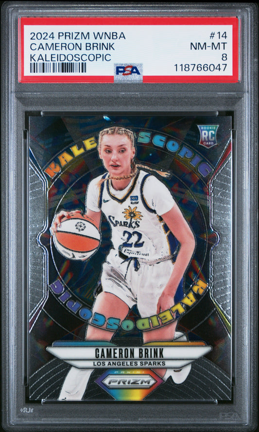 2024 Panini Prizm Wnba Kaleidoscopic Cameron Brink #14 PSA 8