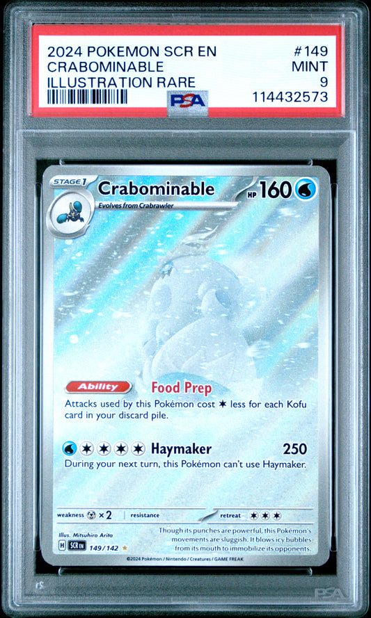 2024 Pokemon Scr En-Stellar Crown Illustration Rare Crabominable #149 PSA 9
