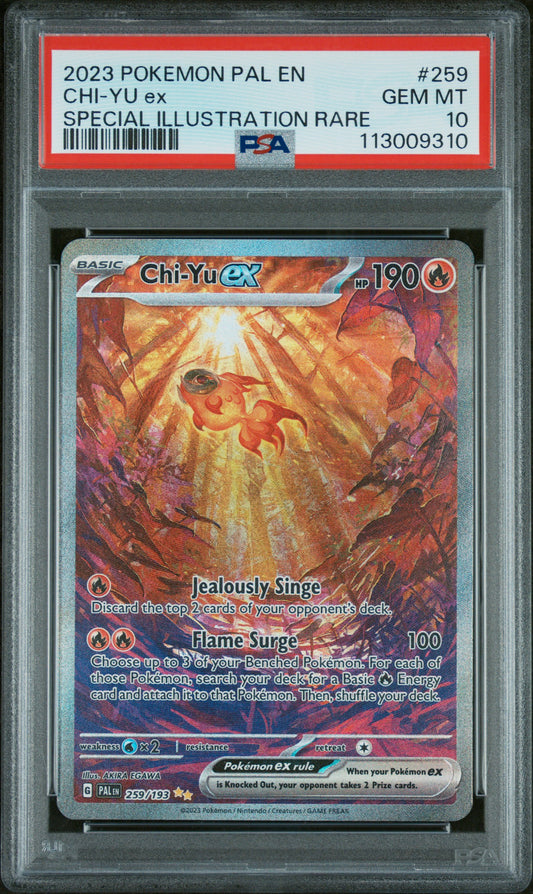 2023 Pokemon Pal En-Paldea Evolved Special Illustration Rare Chi-Yu Ex #259 PSA 10