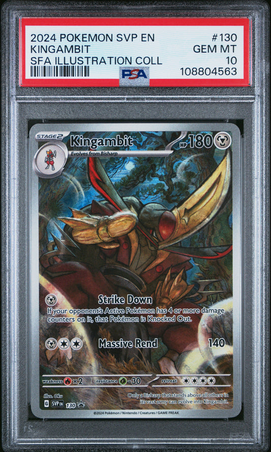 2024 Pokemon Svp En-Sv Black Star Promo Kingambit #130 PSA 10