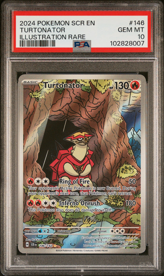 2024 Pokemon Scr En-Stellar Crown Turtonator #146 PSA 10