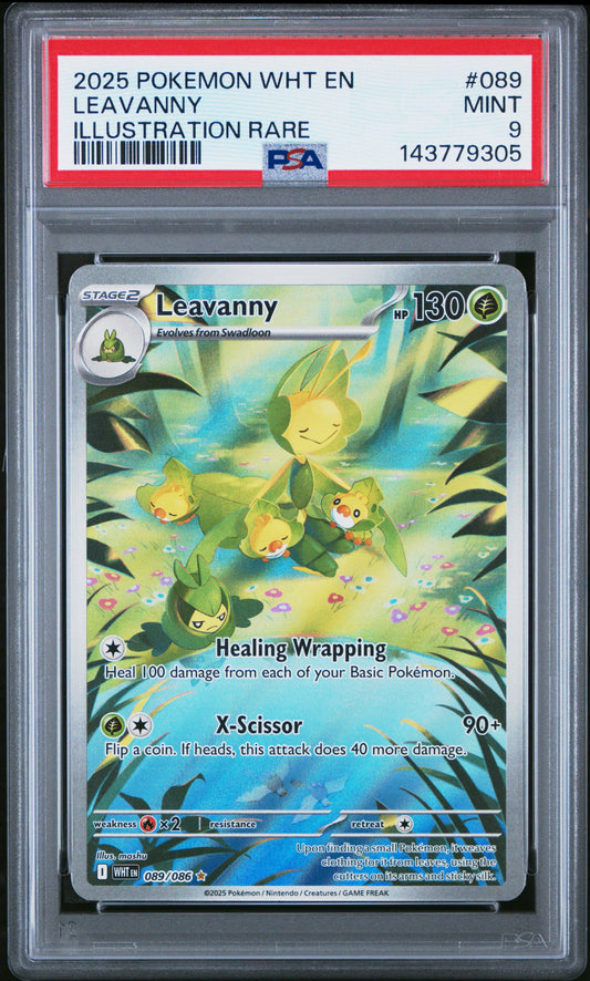 2025 Pokemon Wht En-White Flare Illustration Rare Leavanny #089 PSA 9