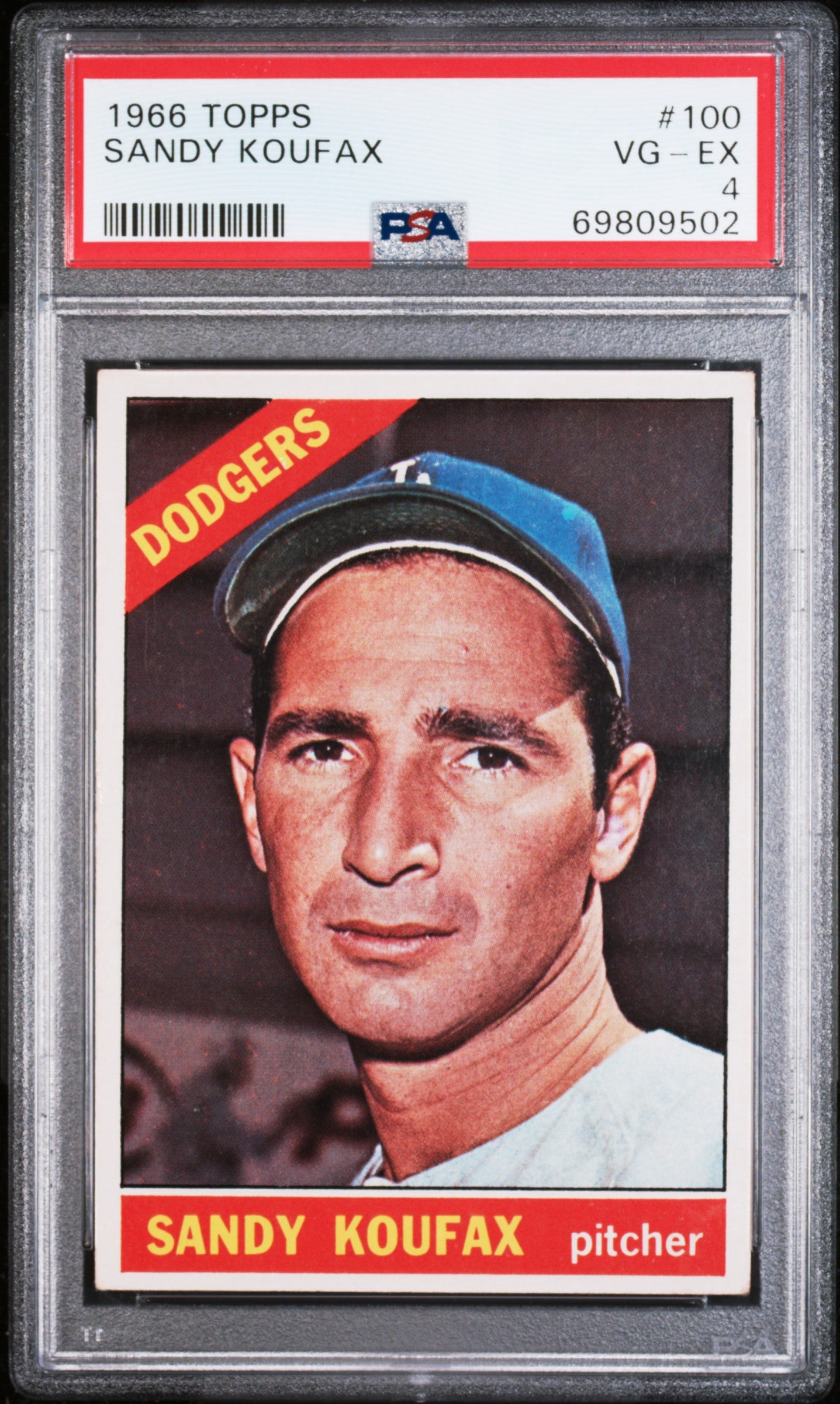 1966 Topps Sandy Koufax #100 PSA 4