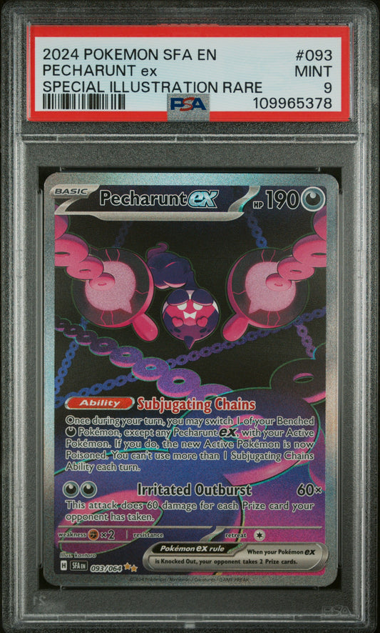 2024 Pokemon Sfa En-Shrouded Fable Special Illustration Rare Pecharunt Ex #093 PSA 9