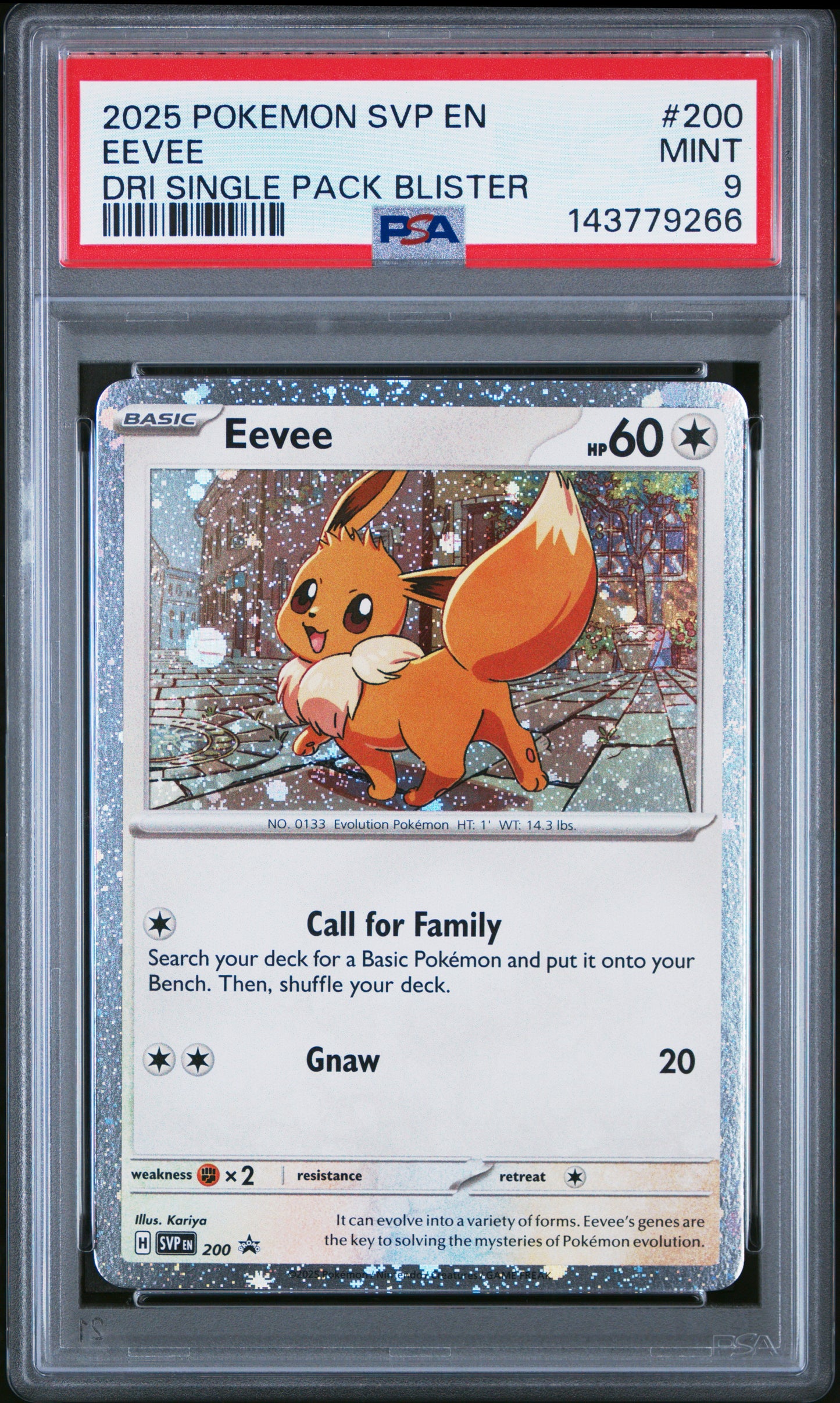 2025 Pokemon Svp En-Sv Black Star Promo Eevee #200 PSA 9