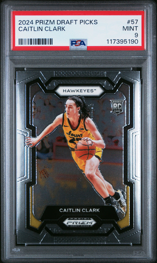 2024 Panini Prizm Draft Picks Caitlin Clark #57 PSA 9