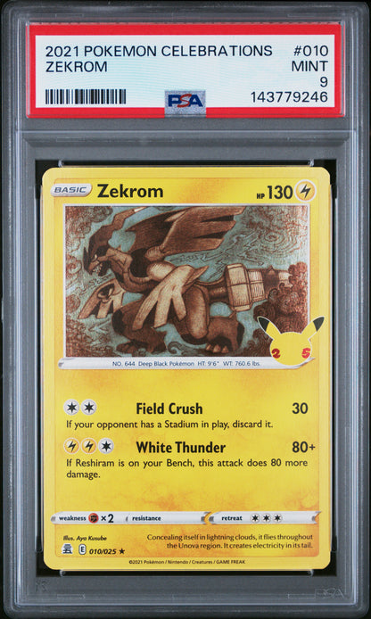 2021 Pokemon Celebrations Zekrom #010 PSA 9