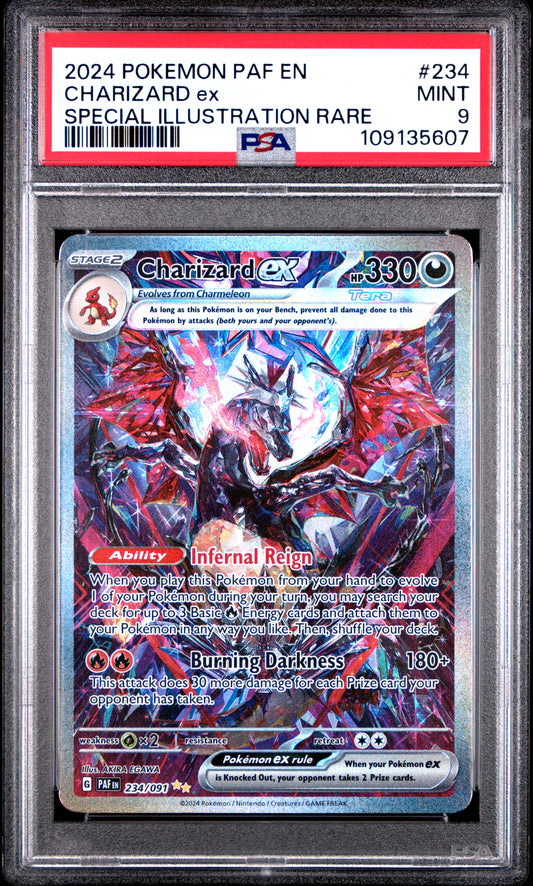 2024 Pokemon Paf En-Paldean Fates Charizard Ex #234 PSA 9