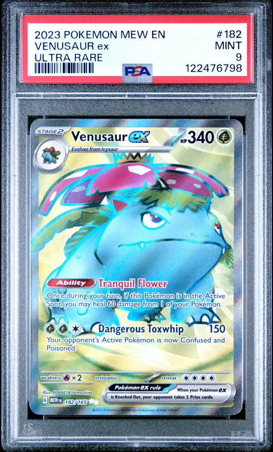 2023 Pokemon Mew En-151 Ultra Rare Venusaur Ex #182 PSA 9