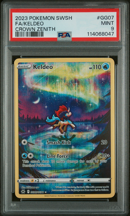2023 Pokemon Sword And Shield Crown Zenith Fa Keldeo #GG07 PSA 9