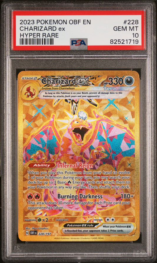 2023 Pokemon Obf En-Obsidian Flames Hyper Rare Charizard Ex #228 PSA 10
